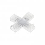 Solderless Clamp-On Cross Connector - 12mm Single Color LED Strip Lights