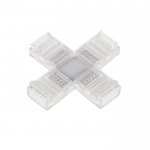 Solderless Clamp-On Cross Connector for 12mm RGB + CCT LED Strip Lights