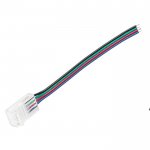 4" Solderless Clamp-On Pigtail Adaptor - 10mm RGB LED Strip Lights