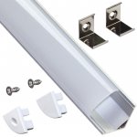 Armacost Aluminum Channel Kit for LED Strips Up To 10mm - Corner Mount - Silver Anodized - 1m - 5-Pack