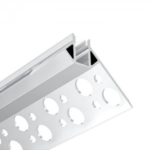 Recessed Drywall LED Light Housing For Outside Corner - Recessed-Mount - For Strips Up To 5mm - 1m / 2m