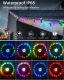 WS2811 12V RGB Pixel String Lights 8 inch Spacing 50LEDs Outdoor Programmable LED Pixels Light 12mm Diffused Digital Addressable Color Changing Bullet Modules with Waterproof Xconnector