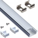 Armacost Aluminum Channel Kit for LED Strips Up To 12mm - Surface Mount - Silver Anodized - 1m - 5-Pack
