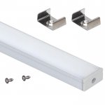 Armacost Aluminum Channel Kit for LED Strips Up To 12mm - Easy Surface Mount - Silver Anodized - 1m - 5-Pack