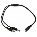 Compact Power Supply to Splitter Cable - 2-Way Female To Male DC Power Splitter Cable