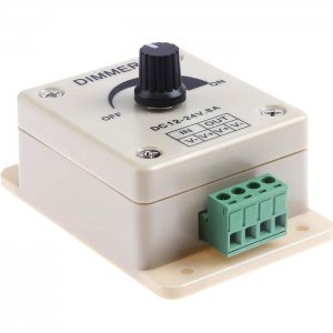 12~24 Volt DC 8A Brightness Adjustable Single Color LED Dimmer - Single Color LED Dimmer