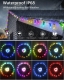 50pcs 12V DC WS2811 LED Pixels - 12mm, Diffused Digital RGB Addressable, IP68 Waterproof