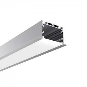 2.56“ Aluminium LED Profile For Ceiling Linear Lighting - Recessed-Mount - For Strips Up To 39mm - 1m / 2m
