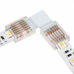 Solderless Clamp-On L Connector for 12mm RGB + CCT LED Strip Lights