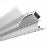Trimless Plasterboard Aluminium LED Channels For Wall Washing - Recessed-Mount - For Strips Up To 18mm - 1m / 2m
