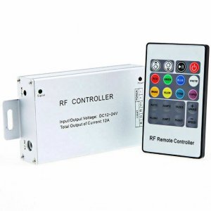 RGB LED Controller with RF Remote - Dynamic Color-Changing Modes - 4 Amps/Channel - RGB Controller with RF Remote