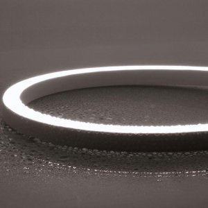 Tunable White Neon Strip Light - Architectural LED Neon Flex - Horizontal Bend 16mm Wide - 16x17mm - 24V - IP68 - 5m - 2200-5700K