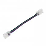 4" Solderless Clamp-On Jumper Connector - 10mm RGB LED Strip Lights