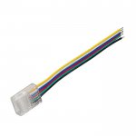 4" Solderless Clamp-On Pigtail Adaptor - 12mm RGB + CCT LED Strip Lights