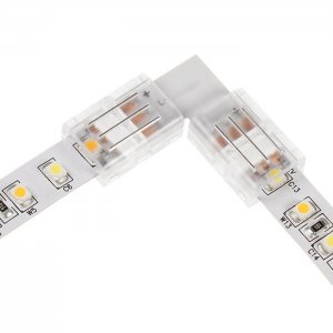 Solderless Clamp-On L Connector for 10mm Tunable White LED Strip Lights