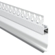 Trimless Plaster-in Black LED Channel For Baseboard Lighting - Recessed - For Strips Up To 10mm - 1m / 2m
