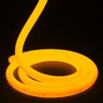 Neon LED Strip Lights - Circular 360° LED Neon Flex - 18mm Wide - Amber - 24V - 5m