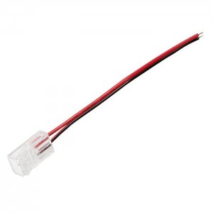 4" Solderless Clamp-On Pigtail Adaptor - 8mm Single Color LED Strip Lights