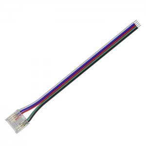 4" Solderless Clamp-On Pigtail Adaptor - 12mm RGBW COB LED Strip Lights