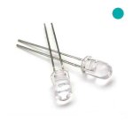 5mm LED - Aqua 505nm 30 Degree Viewing Angle