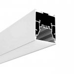 Anodized Silver Pendant LED Channel Diffuser With PC Frosted Lens - Surface - For Strips Up To 18mm - 1m / 2m