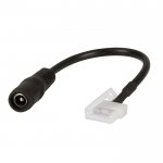 2 Pin LED Strip Connector to 2.1mm DC Socket with all 10mm 2 Pin LED strip lights.