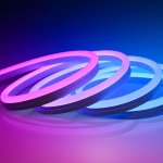 5m Addressable Neon RGB Strip Light - Digital Pixel LED Neon Flex - Color-Chasing LED - 12x22mm - 24V