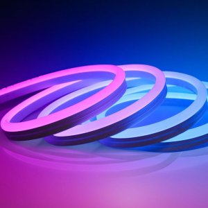 5m Addressable Neon RGB Strip Light - Digital Pixel LED Neon Flex - Color-Chasing LED - 12x22mm - 24V