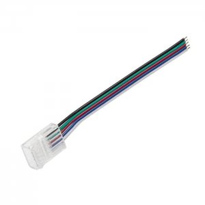 4" Solderless Clamp-On Pigtail Adaptor - 12mm RGBW LED Strip Lights