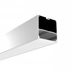 75MM Pendant Square Aluminium LED Profile With Diffuser - Surface - For Strips Up To 60mm - 1m / 2m