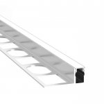 Trimless Recessed LED Tape Profile For Tile - Recessed-Mount - For Strips Up To 5mm - 1m / 2m
