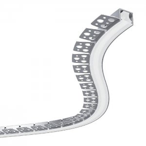 Plaster-in Side Bendable Aluminum LED Channels - Recessed-Mount - For Strips Up To 10mm - 1m / 2m