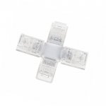 Solderless Clamp-On Cross Connector for 10mm Single Color LED Strip Lights
