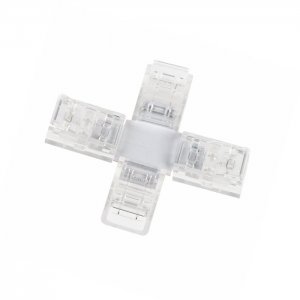 Solderless Clamp-On Cross Connector for 10mm Single Color LED Strip Lights
