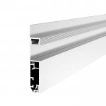 Plaster-in Baseboard LED Lighting Channel With Diffuser - Recessed-Mount - For Strips Up To 10mm - 1m / 2m
