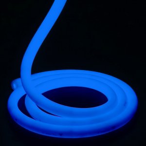 Neon LED Strip Lights - Circular 360° LED Neon Flex - 18mm Wide - Blue - 24V - 5m