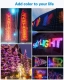 WS2811 12V RGB Pixel String Lights 8 inch Spacing 50LEDs Outdoor Programmable LED Pixels Light 12mm Diffused Digital Addressable Color Changing Bullet Modules with Waterproof Xconnector