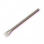 4" Solderless Clamp-On Pigtail Adaptor - 12mm RGB + CCT COB LED Strip Lights