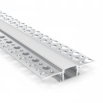 2.52" Recessed Aluminum Strip Light Channels For Linear Lighting - Recessed-Mount - For Strips Up To 15mm - 1m / 2m