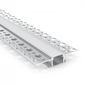 2.52" Recessed Aluminum Strip Light Channels For Linear Lighting - Recessed-Mount - For Strips Up To 15mm - 1m / 2m