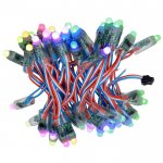 WS2811 RGB LED Pixels - Individually Addressable, 12mm Diffused Digital Full Color Modules, 12V, 50PCS, IP68 Waterproof