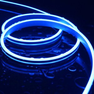 Neon LED Strip Lights - Mini LED Neon Flex - 4x10mm - Blue - 12V - 5m