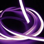RGB Neon LED Strip Lights - Vertical Bend 20x20mm RGB Color-Changing LED Neon Flex - IP67 - 24V - 5m