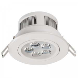 LED Recessed Ceiling DownLight Fixture - Aimable - 40 Watt Equivalent - 4.45" - 460 Lumens