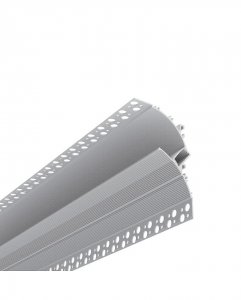 Plasterboard LED 45 Degree Channel For Cove Lighting - Recessed-Mount - For Strips Up To 18mm - 1m / 2m