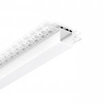 Drywall Recessed LED Light Aluminum Extrusions With 1 Inch Square Lens - Recessed-Mount - For Strips Up To 20mm - 1m / 2m