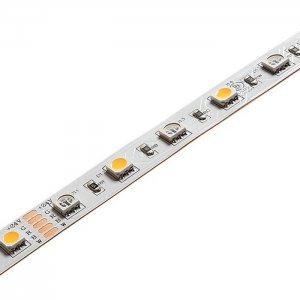 5m RGB+W LED Strip Light - Color-Changing LED Tape Light - 12V / 24V - IP20