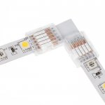 Solderless Clamp-On L Connector for 12mm RGBW LED Strip Lights