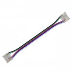 5.5" Solderless Clamp-On LED Jumper Connector - 12mm RGB COB Strip Lights