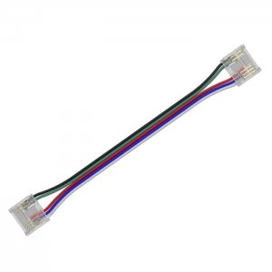 5.5" Solderless Clamp-On LED Jumper Connector - 12mm RGB COB Strip Lights